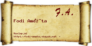 Fodi Amáta névjegykártya